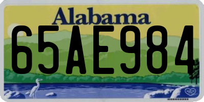 AL license plate 65AE984
