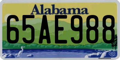AL license plate 65AE988