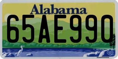 AL license plate 65AE990