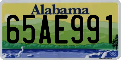 AL license plate 65AE991
