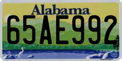 AL license plate 65AE992