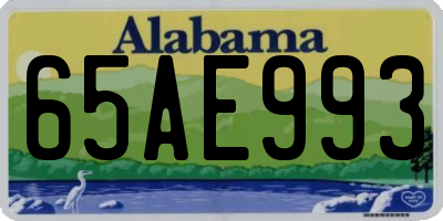 AL license plate 65AE993