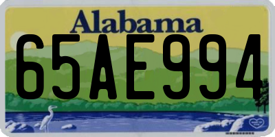 AL license plate 65AE994