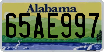 AL license plate 65AE997