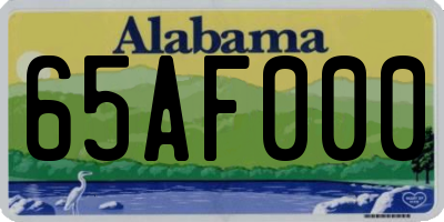 AL license plate 65AF000