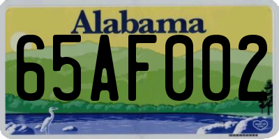AL license plate 65AF002