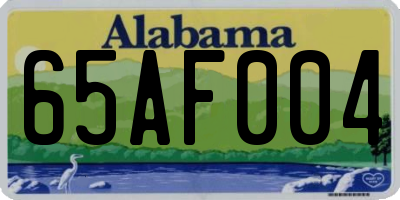 AL license plate 65AF004