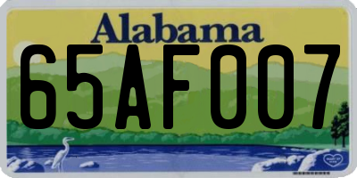 AL license plate 65AF007