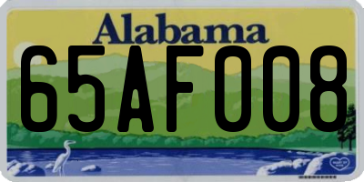 AL license plate 65AF008