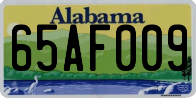 AL license plate 65AF009