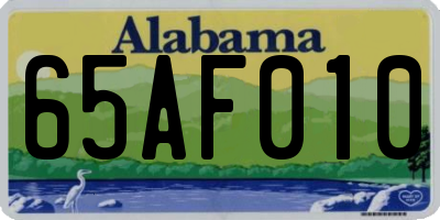 AL license plate 65AF010