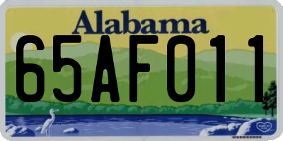 AL license plate 65AF011