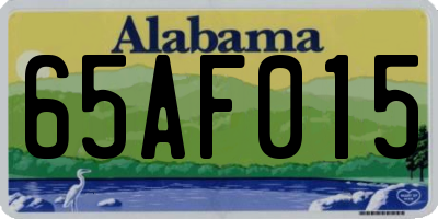 AL license plate 65AF015