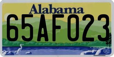 AL license plate 65AF023