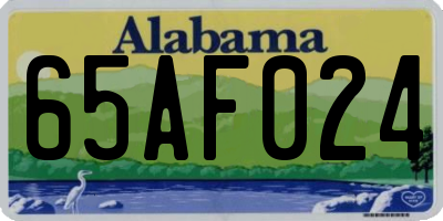 AL license plate 65AF024