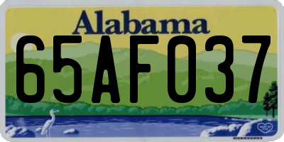AL license plate 65AF037
