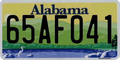 AL license plate 65AF041