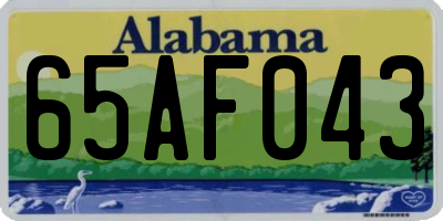 AL license plate 65AF043