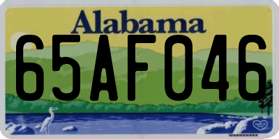 AL license plate 65AF046