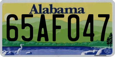 AL license plate 65AF047