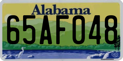 AL license plate 65AF048
