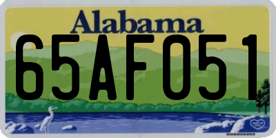 AL license plate 65AF051