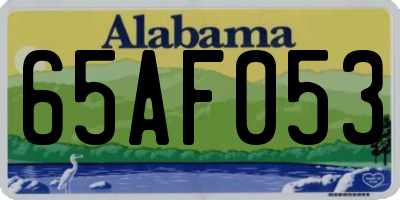 AL license plate 65AF053