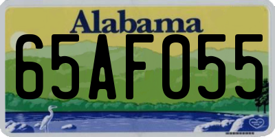 AL license plate 65AF055