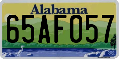 AL license plate 65AF057