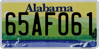 AL license plate 65AF061