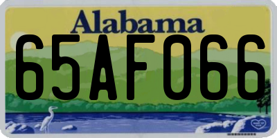 AL license plate 65AF066