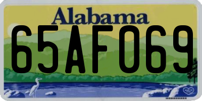 AL license plate 65AF069