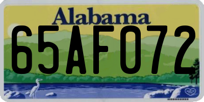 AL license plate 65AF072