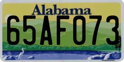 AL license plate 65AF073