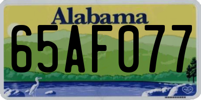AL license plate 65AF077