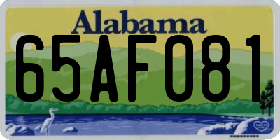 AL license plate 65AF081
