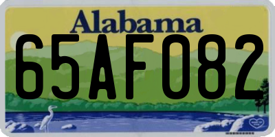 AL license plate 65AF082