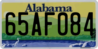 AL license plate 65AF084