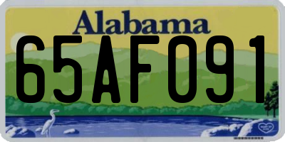 AL license plate 65AF091