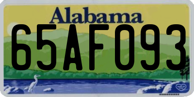 AL license plate 65AF093