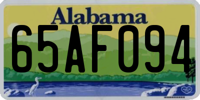 AL license plate 65AF094