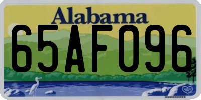 AL license plate 65AF096