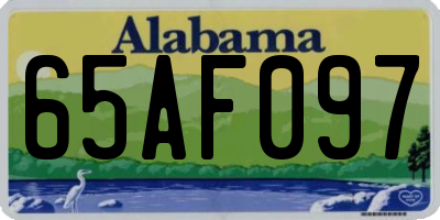 AL license plate 65AF097