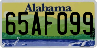 AL license plate 65AF099