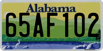 AL license plate 65AF102