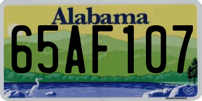 AL license plate 65AF107