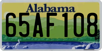AL license plate 65AF108