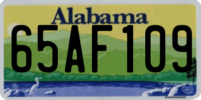 AL license plate 65AF109