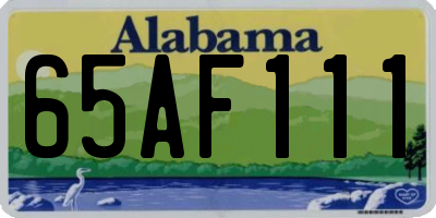 AL license plate 65AF111