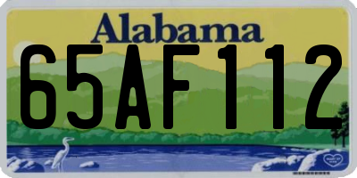 AL license plate 65AF112